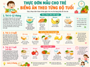 Thực đơn cho trẻ biếng ăn theo từng độ tuổi