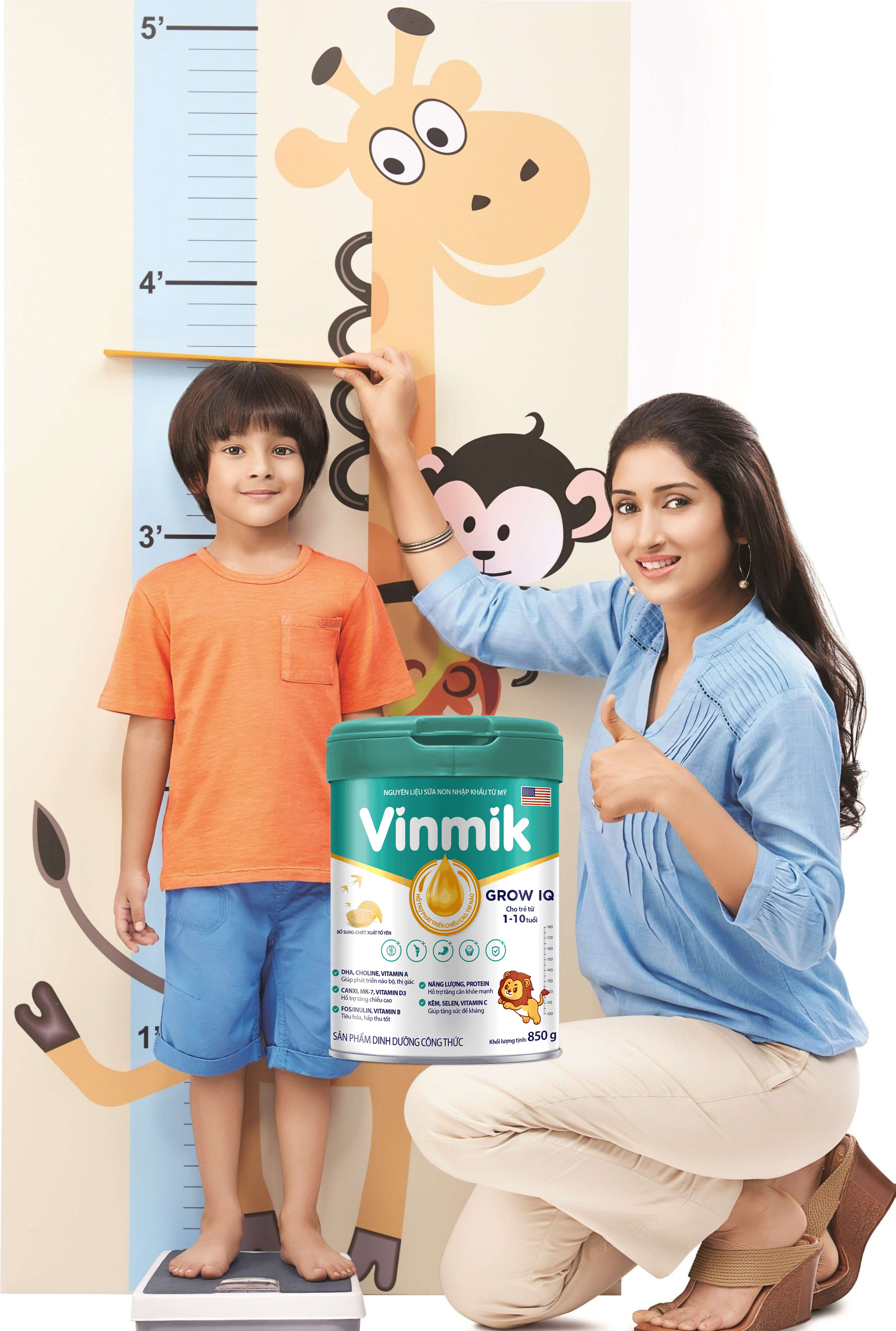 Phát triển chiều cao là một trong những công dụng của sữa VinMik