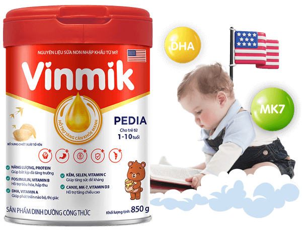 VinMik Pedia - Dành cho trẻ từ 1-10 tuổi biếng ăn, suy dinh dưỡng