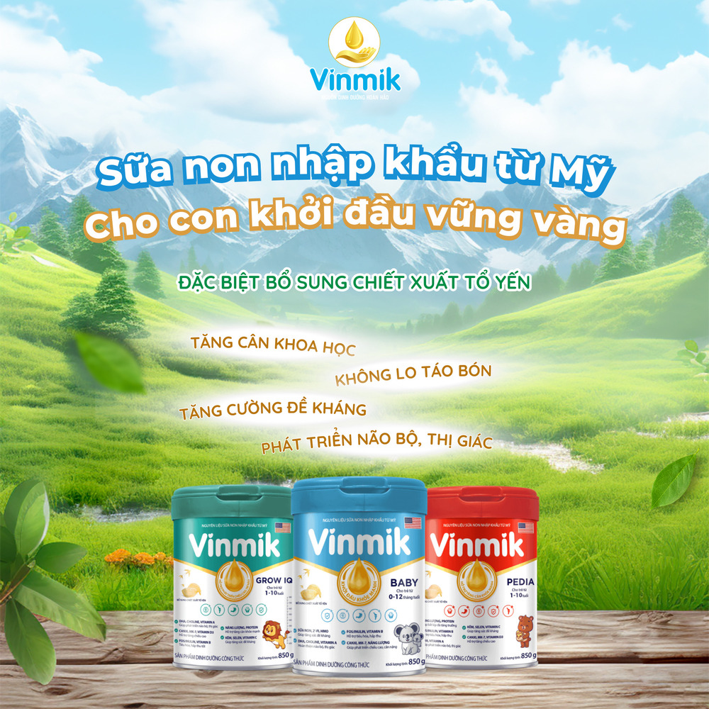 Con yêu phát triển khỏe mạnh cùng Vinmik