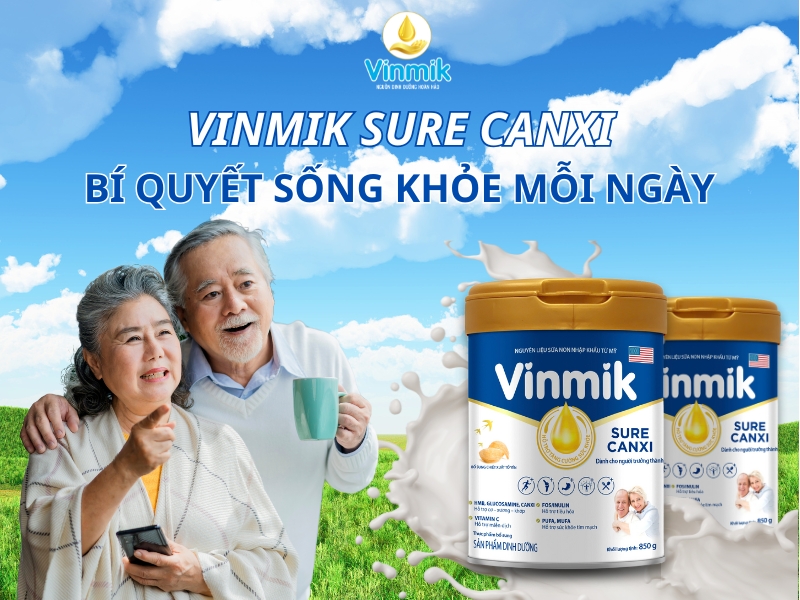 Vinmik Sure Canxi có công thức dinh dưỡng cân đối